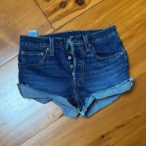 Levi's Dark Blue Jean Shorts